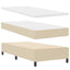 Box spring seng med pude med hovedgærde Creme 200 x 80 cm Stof