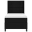 Box spring seng med pude med hovedgærde Sort 190 x 90 cm Stof
