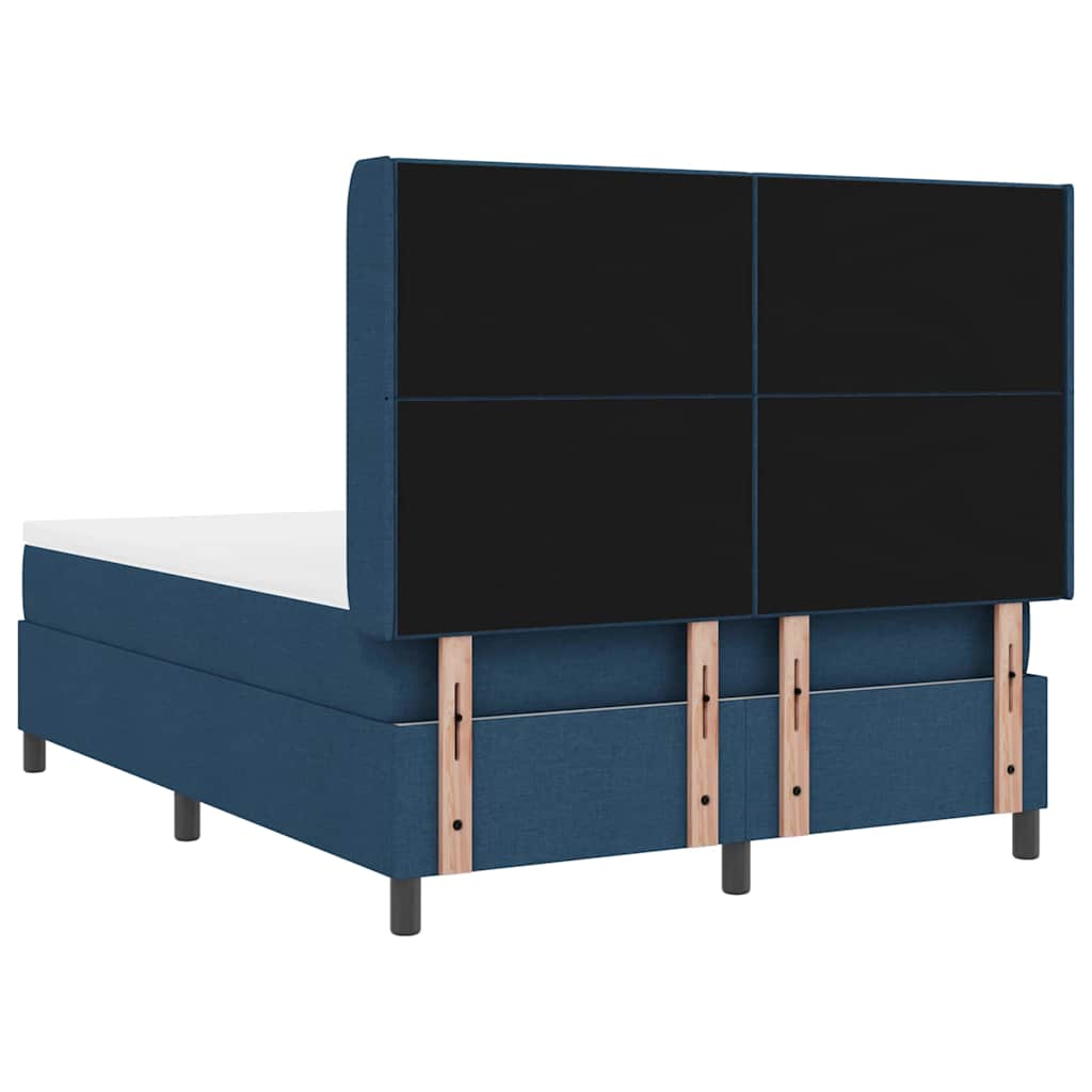 Box spring seng med pude med hovedgærde Blå 200 x 160 cm Stof