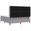 Box spring seng med pude Lysegrå 200 x 180 cm Stof
