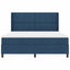 Box spring seng med pude med hovedgærde Blå 200 x 180 cm Stof