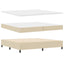 Box spring seng med pude med hovedgærde Creme 200 x 200 cm Stof