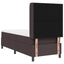 Box spring seng med pude Mørk Brun 200 x 80 cm Stof