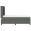 Box spring seng med pude Mørkegrå 200 x 100 cm Stof