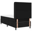 Box spring seng med pude med hovedgærde Sort 200 x 100 cm Stof
