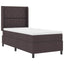 Box spring seng med pude Mørk Brun 200 x 100 cm Stof