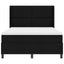 Box spring seng med pude med hovedgærde Sort 190 x 140 cm Stof