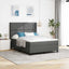 Box spring seng med pude Mørkegrå 200 x 160 cm Stof