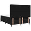 Box spring seng med pude med hovedgærde Sort 200 x 160 cm Stof