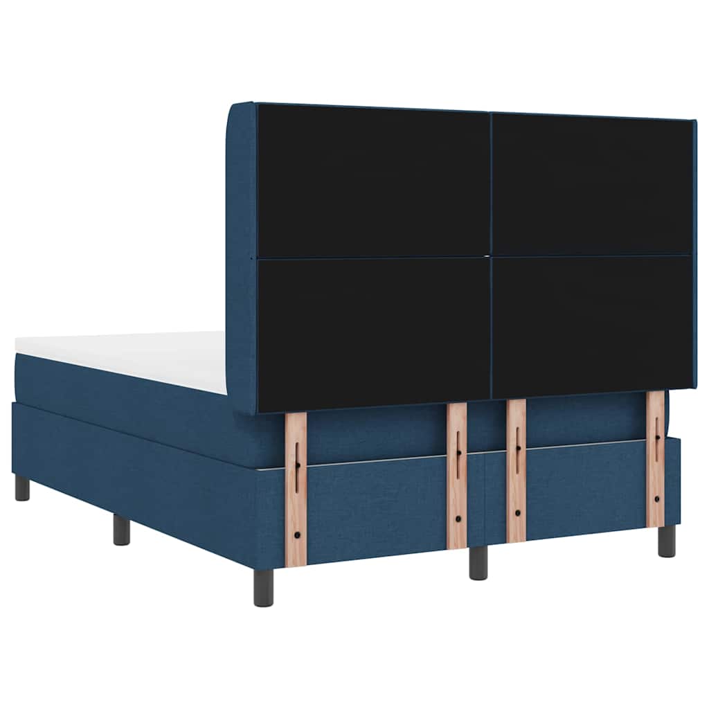 Box spring seng med pude med hovedgærde Blå 200 x 160 cm Stof