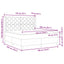 Box spring seng med pude Lysegrå 200 x 180 cm Stof