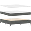 Box spring seng med pude Mørkegrå 200 x 180 cm Stof