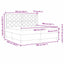 Box spring seng med pude med hovedgærde Sort 200 x 200 cm Stof