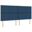 Box spring seng med pude med hovedgærde Blå 200 x 200 cm Stof