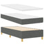 Box spring seng med madras Mørkegrå 80 x 200 cm Stof