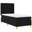 Box spring seng med madras med hovedgærde Sort 80 x 200 cm Stof