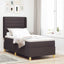 Box spring seng med madras Mørk Brun 100 x 200 cm Stof