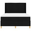 Box spring seng med madras Sort 140 x 190 cm Stof