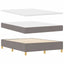 Box spring seng med hovedgærde Gråbrun 140 x 190 cm Stof