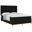Box spring seng med madras Sort 160 x 200 cm Stof