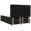 Box spring seng med madras Sort 160 x 200 cm Stof