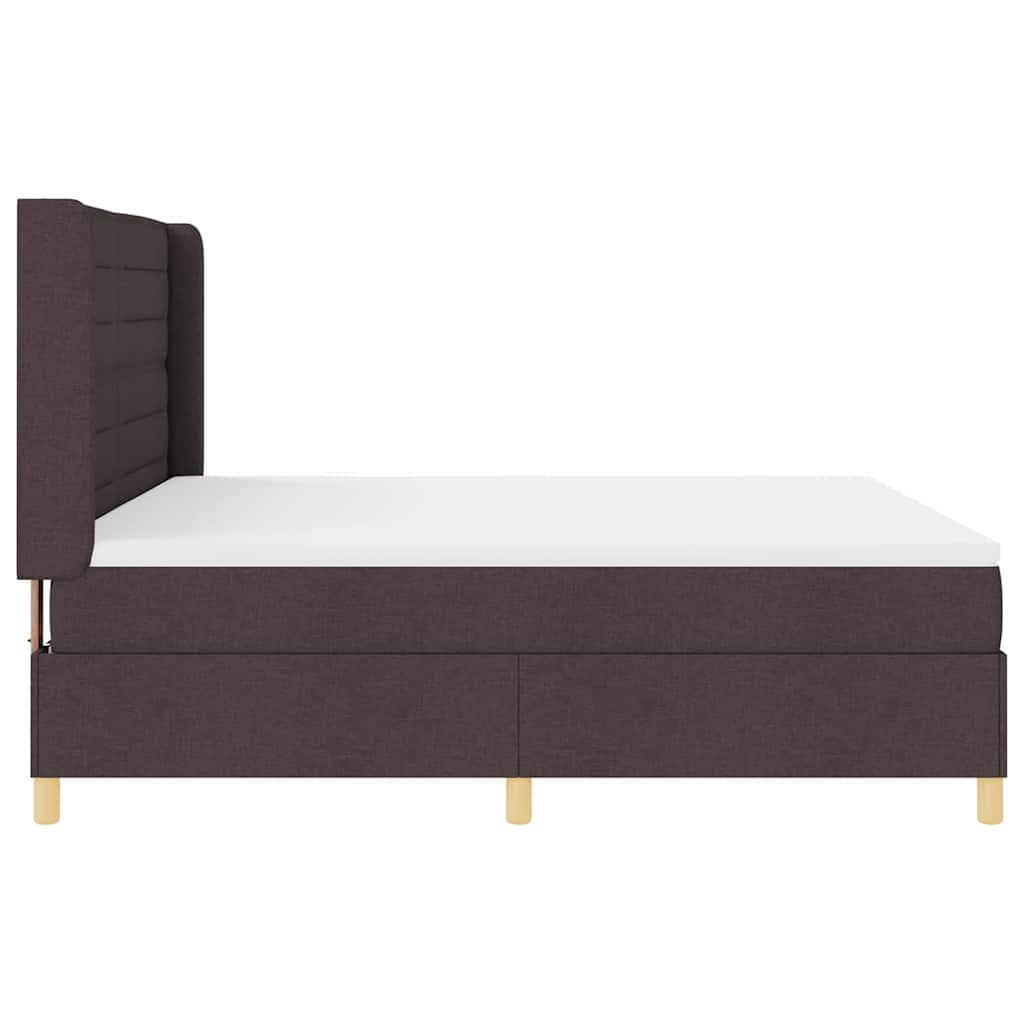 Box spring seng med madras Mørk Brun 180 x 200 cm Stof