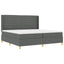 Box spring seng med madras Mørkegrå 200 x 200 cm Stof
