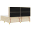 Box spring seng med madras Creme 200 x 200 cm Stof