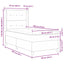 Box spring seng med hovedgærde Gråbrun 90 x 190 cm Stof