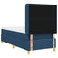 Box spring seng med hovedgærde Blå 90 x 190 cm Stof