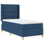 Box spring seng med hovedgærde Blå 90 x 200 cm Stof