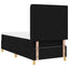 Box spring seng med hovedgærde Sort 100 x 200 cm Stof