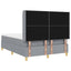 Box spring seng med hovedgærde Lysegrå 140 x 190 cm Stof