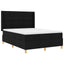 Box spring seng med hovedgærde Sort 140 x 190 cm Stof