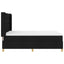 Box spring seng med hovedgærde Sort 140 x 190 cm Stof