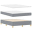 Box spring seng med hovedgærde Lysegrå 140 x 200 cm Stof