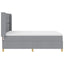 Box spring seng med hovedgærde Lysegrå 160 x 200 cm Stof