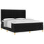 Box spring seng med hovedgærde Sort 180 x 200 cm Stof