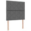 Box spring seng med hovedgærde Mørkegrå 90 x 190 cm Stof