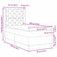 Box spring seng med hovedgærde Mørk Brun 90 x 190 cm Stof