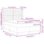 Box spring seng med hovedgærde Blå 140 x 190 cm Stof