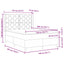 Box spring seng med hovedgærde Mørkegrå 140 x 200 cm Stof