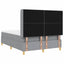 Box spring seng med hovedgærde Lysegrå 160 x 200 cm Stof
