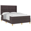 Box spring seng med hovedgærde Mørk Brun 160 x 200 cm Stof