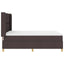 Box spring seng med hovedgærde Mørk Brun 160 x 200 cm Stof