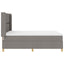 Box spring seng med hovedgærde Gråbrun 160 x 200 cm Stof
