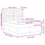 Box spring seng med hovedgærde Gråbrun 160 x 200 cm Stof