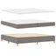 Box spring seng med hovedgærde Gråbrun 200 x 200 cm Stof