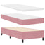 Box spring seng med madras Lyserød 90 x 190 cm Fløjl