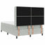 Box spring seng med madras Lysegrå 140 x 190 cm Fløjl